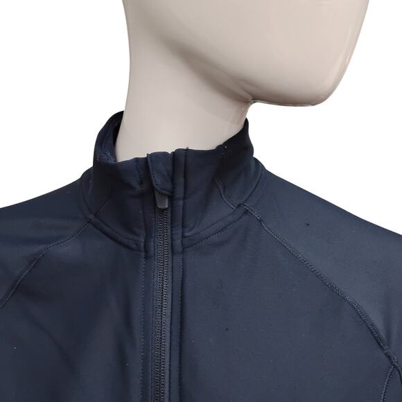 Old Navy Active Powersoft Sweatshirt Full Zip Small Navy GoDry Mock Neck Pockers - Picture 4 of 16